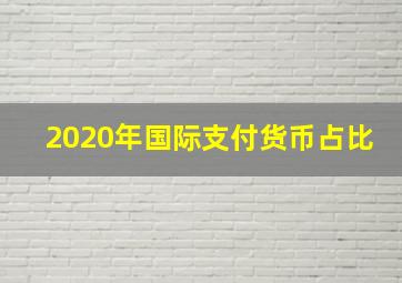 2020年国际支付货币占比