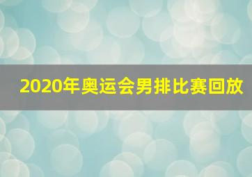 2020年奥运会男排比赛回放