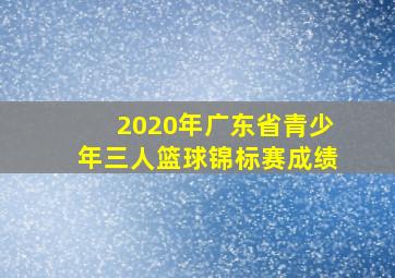 2020年广东省青少年三人篮球锦标赛成绩