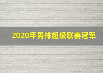 2020年男排超级联赛冠军