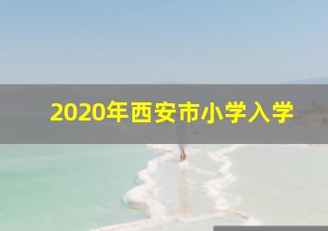 2020年西安市小学入学