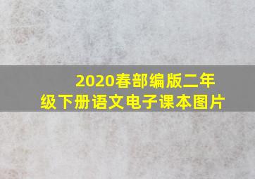 2020春部编版二年级下册语文电子课本图片