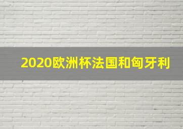 2020欧洲杯法国和匈牙利