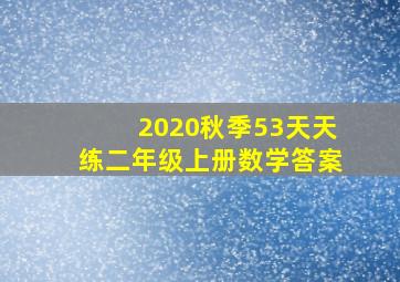 2020秋季53天天练二年级上册数学答案