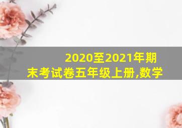 2020至2021年期末考试卷五年级上册,数学