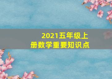 2021五年级上册数学重要知识点