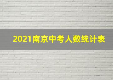 2021南京中考人数统计表