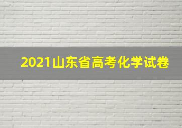 2021山东省高考化学试卷