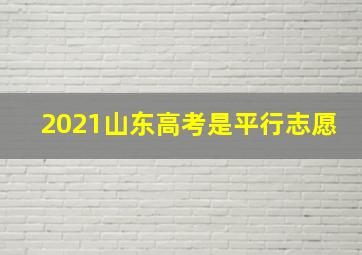 2021山东高考是平行志愿