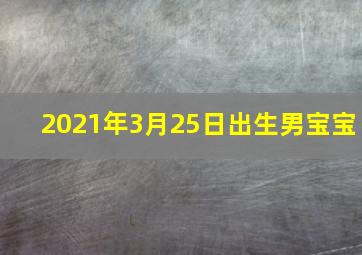 2021年3月25日出生男宝宝