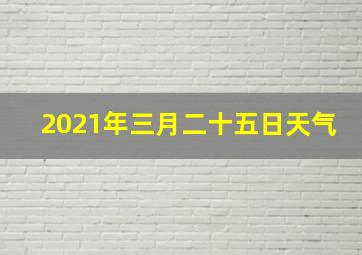 2021年三月二十五日天气