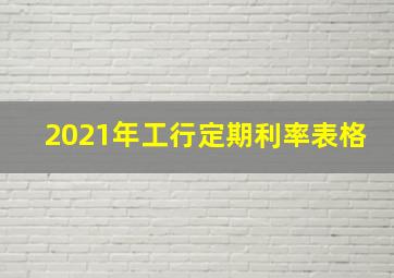 2021年工行定期利率表格