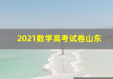 2021数学高考试卷山东