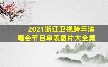 2021浙江卫视跨年演唱会节目单表图片大全集