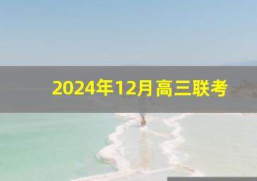 2024年12月高三联考