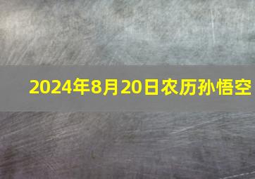 2024年8月20日农历孙悟空