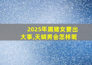 2025年属猪女要出大事,天蝎男会怎样呢