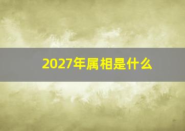 2027年属相是什么