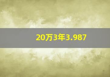 20万3年3.987