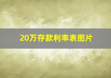 20万存款利率表图片