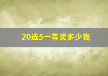 20选5一等奖多少钱