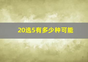 20选5有多少种可能