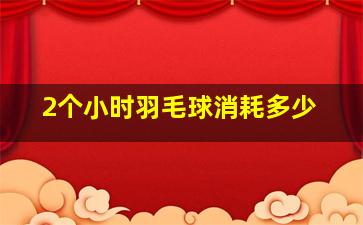 2个小时羽毛球消耗多少