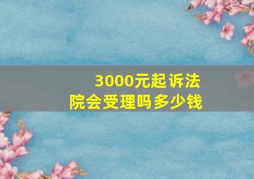 3000元起诉法院会受理吗多少钱