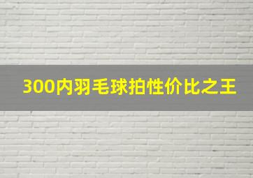 300内羽毛球拍性价比之王