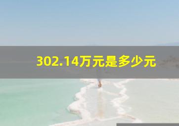 302.14万元是多少元