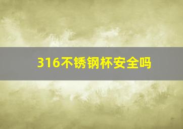 316不锈钢杯安全吗