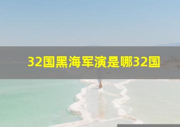 32国黑海军演是哪32国