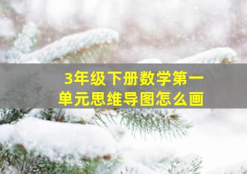 3年级下册数学第一单元思维导图怎么画