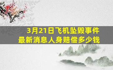 3月21日飞机坠毁事件最新消息人身赔偿多少钱