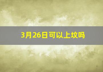 3月26日可以上坟吗