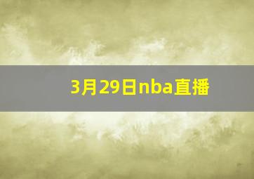 3月29日nba直播