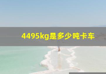 4495kg是多少吨卡车