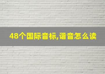 48个国际音标,谐音怎么读