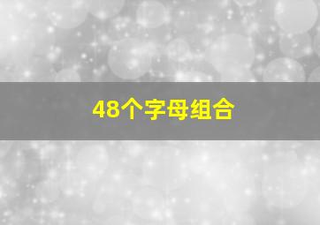 48个字母组合