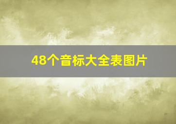 48个音标大全表图片