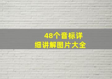 48个音标详细讲解图片大全