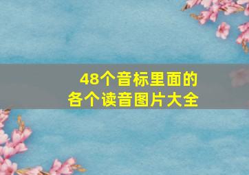 48个音标里面的各个读音图片大全