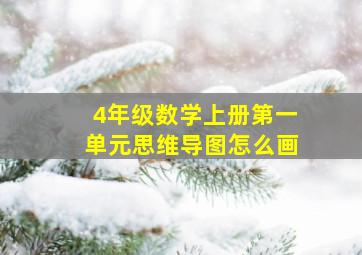 4年级数学上册第一单元思维导图怎么画