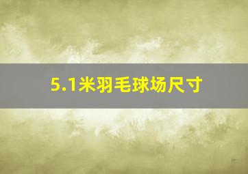 5.1米羽毛球场尺寸