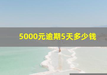 5000元逾期5天多少钱