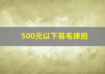 500元以下羽毛球拍