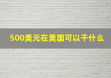 500美元在美国可以干什么