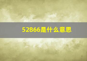 52866是什么意思