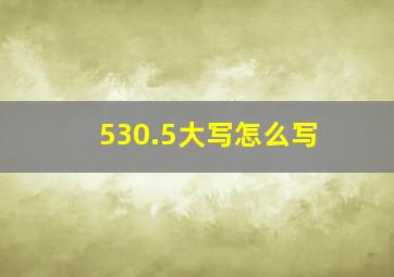 530.5大写怎么写