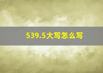 539.5大写怎么写